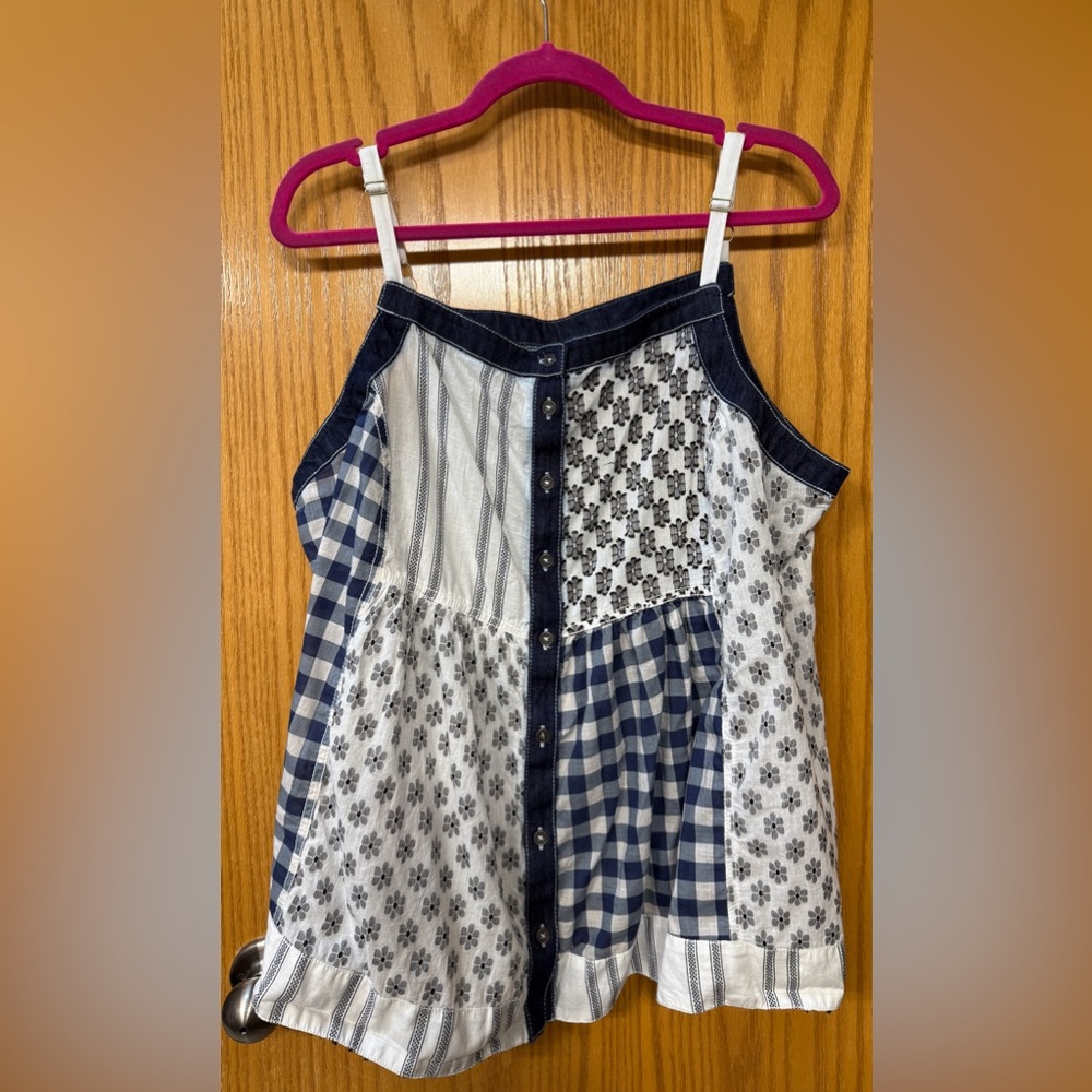 Anthropology denim loose-fit tank top